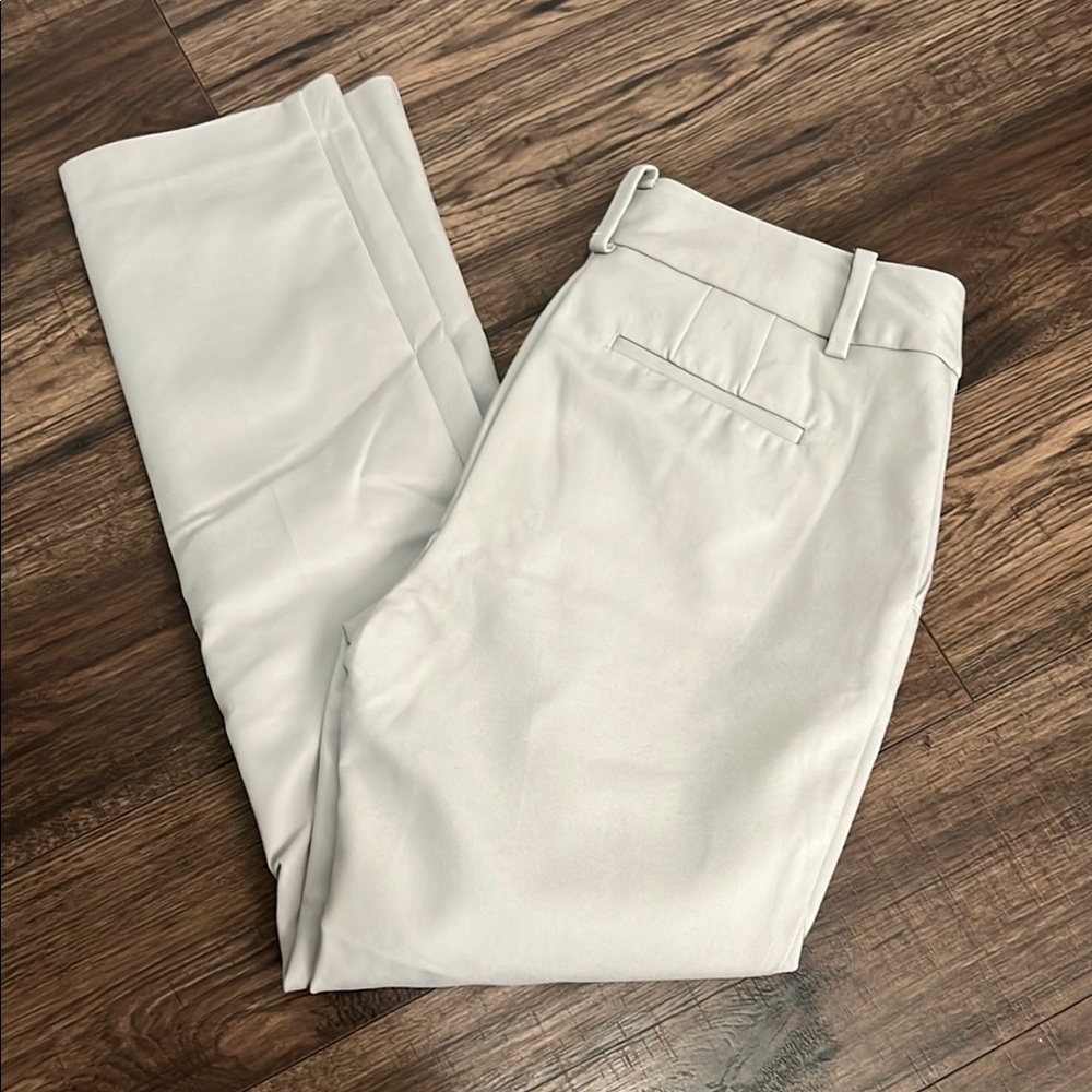 Ann Taylor Light Gray Straight Leg Dress Pants